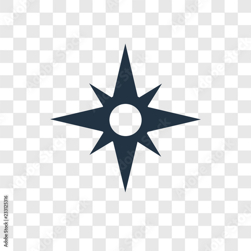 Compass vector icon isolated on transparent background, Compass transparency logo design
