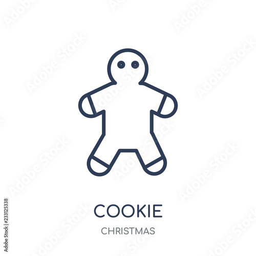 Cookie icon. Cookie linear symbol design from Christmas collection.