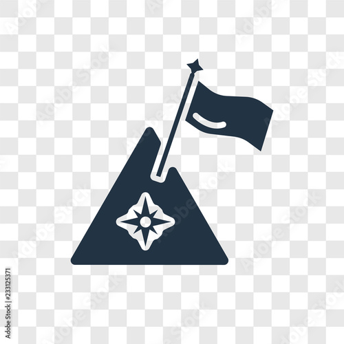 Flag vector icon isolated on transparent background, Flag transparency logo design