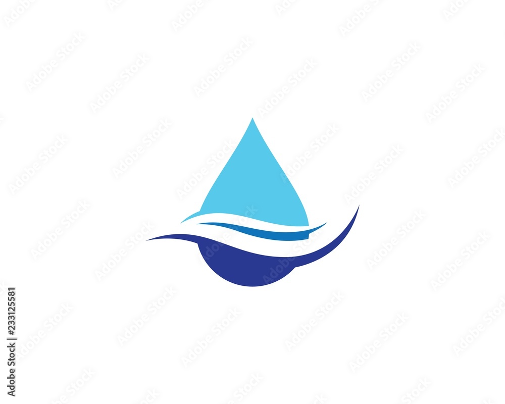 Fototapeta premium Water drop logo template illustration
