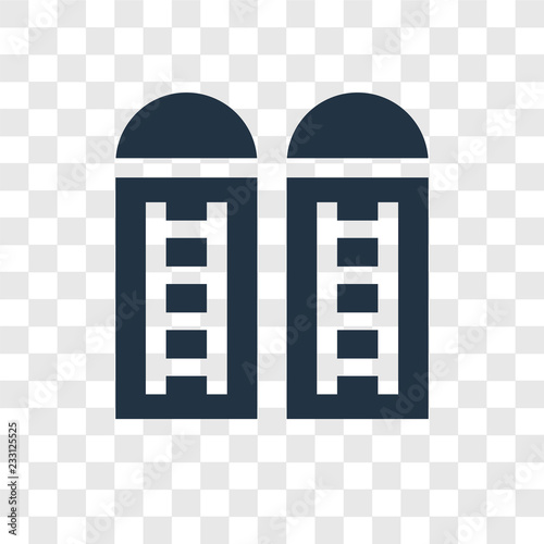 Silo vector icon isolated on transparent background, Silo transparency logo design