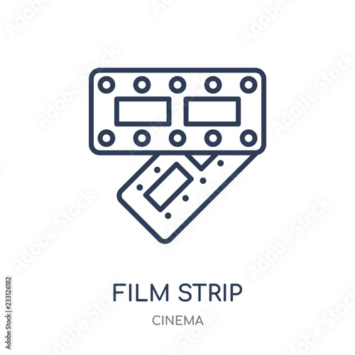 Film strip icon. Film strip linear symbol design from Cinema collection.