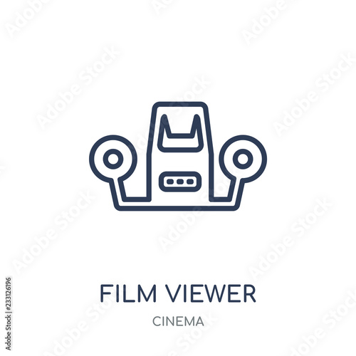 Film viewer icon. Film viewer linear symbol design from Cinema collection.