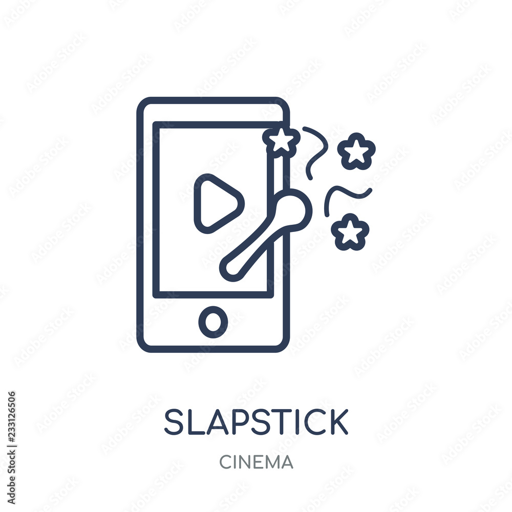 slapstick icon. slapstick linear symbol design from Cinema collection. slapstick icon. slapstick linear symbol design from Cinema collection.