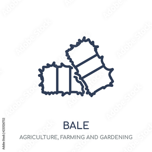 Bale icon. Bale linear symbol design from Agriculture, Farming and Gardening collection.
