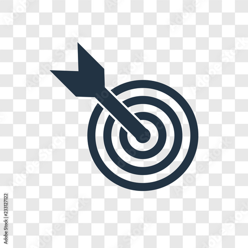 Target vector icon isolated on transparent background, Target transparency logo design
