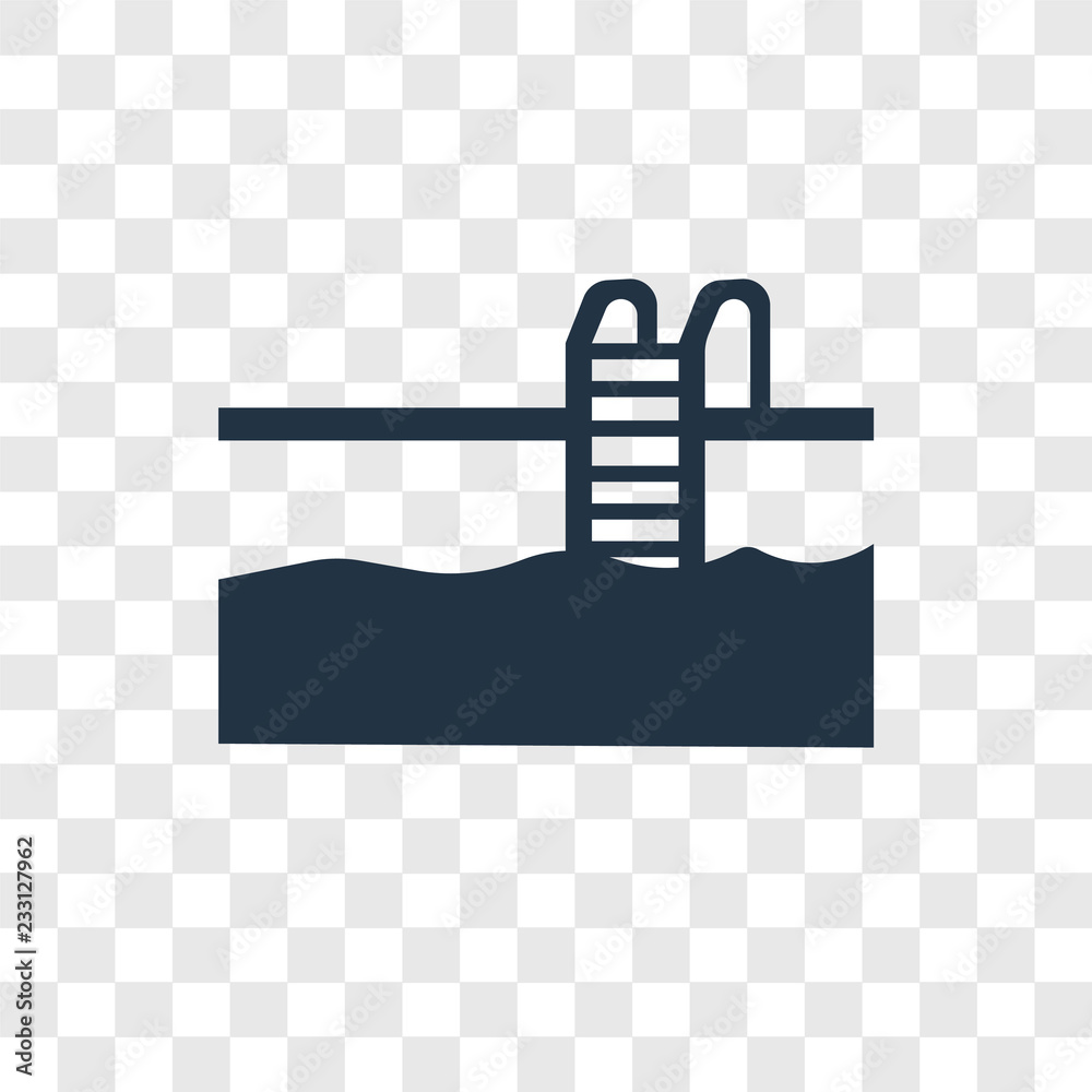 Swimming pool vector icon isolated on transparent background, Swimming pool transparency logo design Swimming pool vector icon isolated on transparent background, Swimming pool transparency logo design