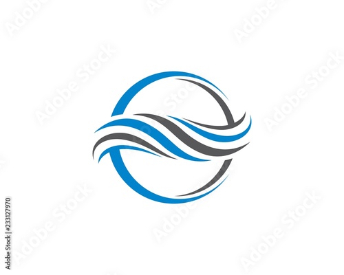 Water wave logo illustration