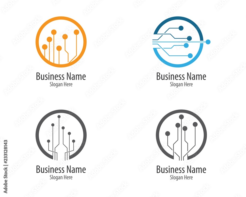 Circuit logo template vector icon illustration Circuit logo template vector icon illustration