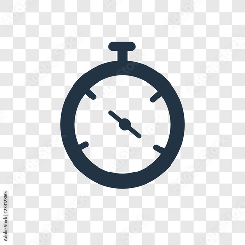 Stopclock vector icon isolated on transparent background, Stopclock transparency logo design