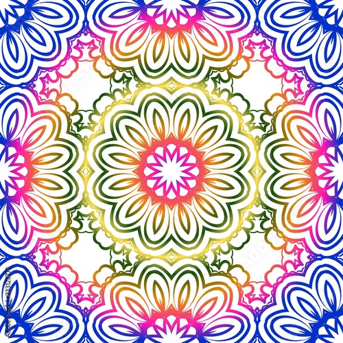 Seamless Geometrical floral texture. Vector illustration. For design, wallpaper, fashion, print.