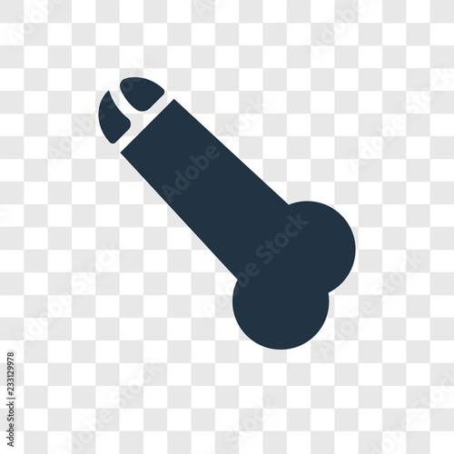 Print op canvas Penis vector icon isolated on transparent background, Penis transparency logo de