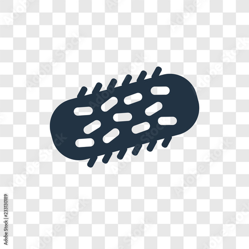 Bacteria vector icon isolated on transparent background, Bacteria transparency logo design