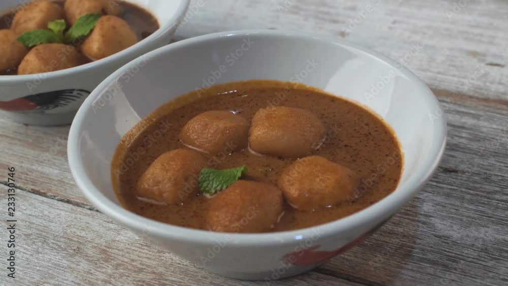 fish ball curry popular asian food fish ball curry popular asian food