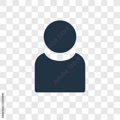 Profile vector icon isolated on transparent background, Profile transparency logo design