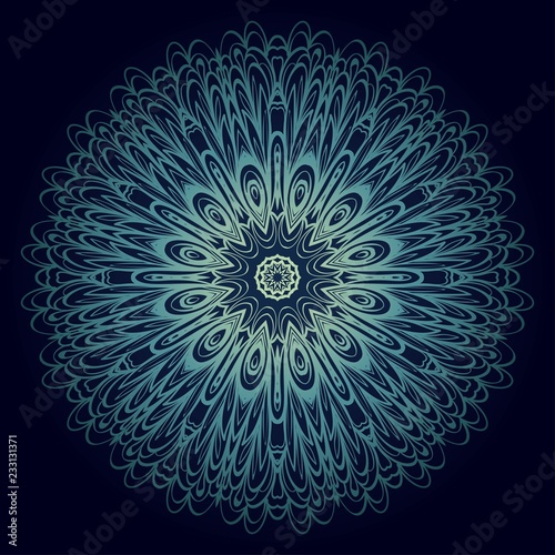 Flower coloring Mandala. decorative elements. Oriental pattern, vector illustration. Indian, moroccan, mystic, ottoman motifs. © Bonya Sharp Claw