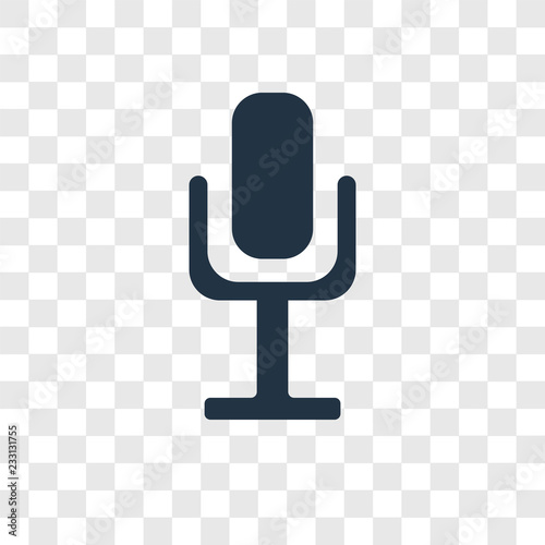 Voice recorder vector icon isolated on transparent background, Voice recorder transparency logo design