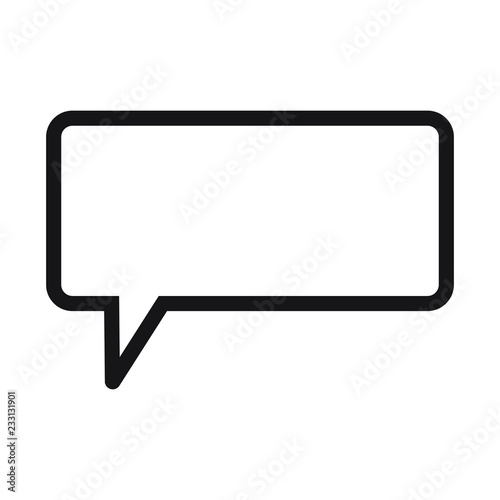 Speech bubble, speech balloon, chat bubble line art vector icon for apps and websites