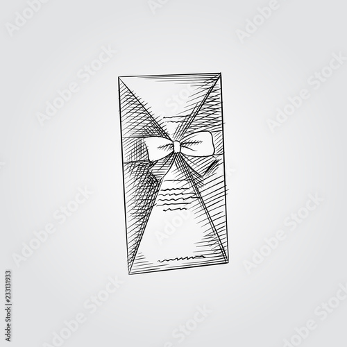 Hand Drawn wedding postcard Sketch Symbol isolated on white background. Vector of Wedding elements In Trendy Style. Wedding 
postcard in sketch style.