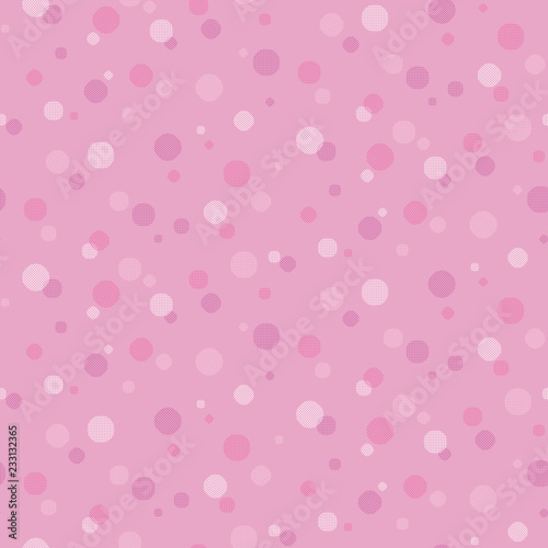 Pattern swatch, polka dots of grid (pink).