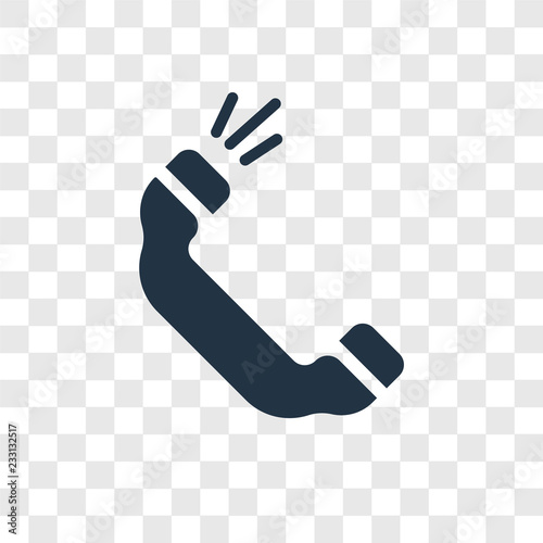 Phone call vector icon isolated on transparent background, Phone call transparency logo design