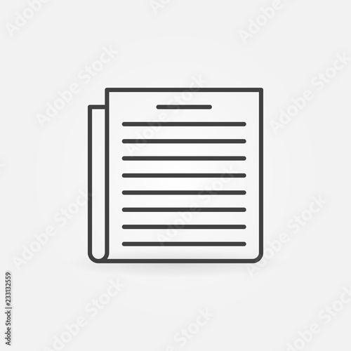 Document outline concept icon or design element in thin line style © tentacula
