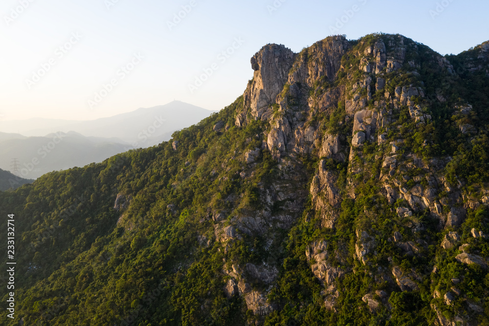 Lion Rock mountain in hong Kong