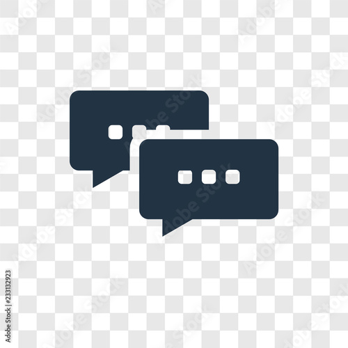 Chat vector icon isolated on transparent background, Chat transparency logo design