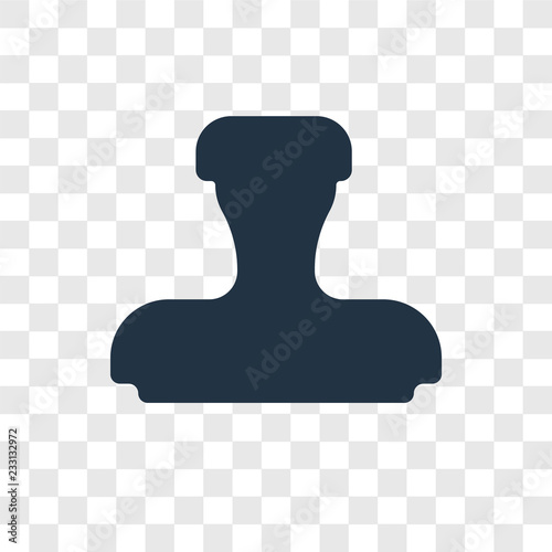 Stamp vector icon isolated on transparent background, Stamp transparency logo design