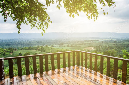Morning view balcony overlooking the sky.