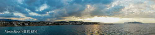Panorama, sea, city, island