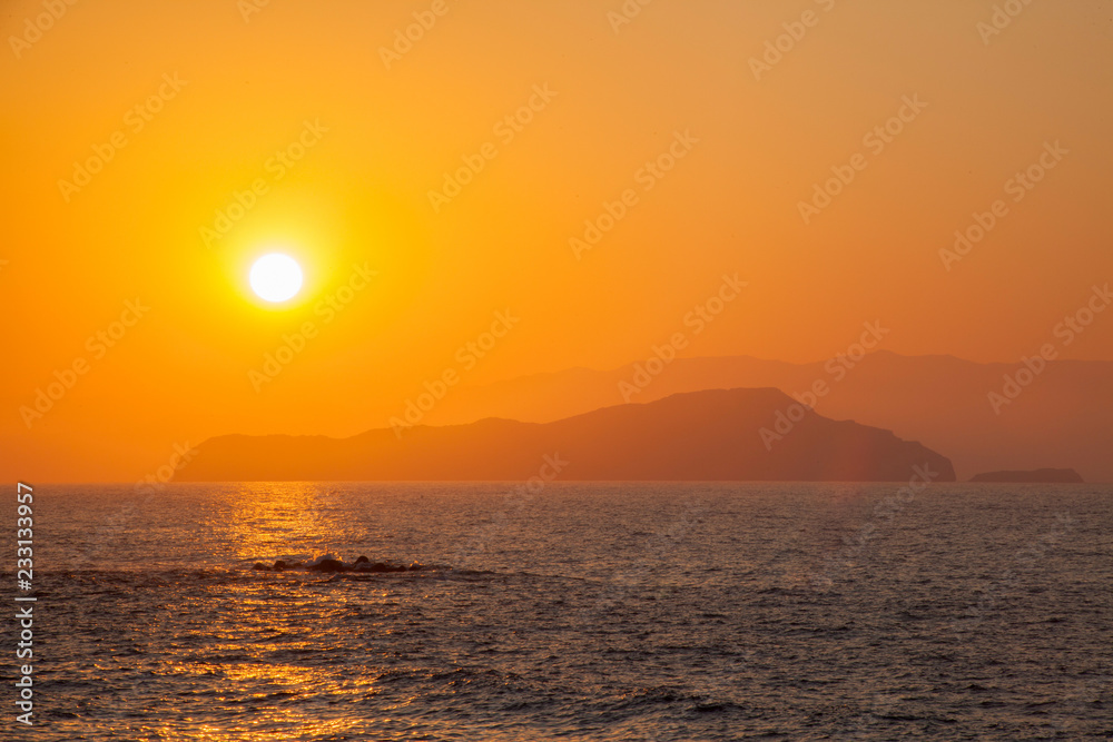 sunset, sea, sun