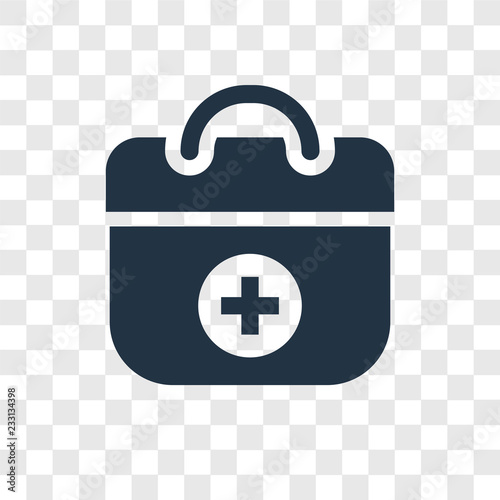 First aid kit vector icon isolated on transparent background, First aid kit transparency logo design