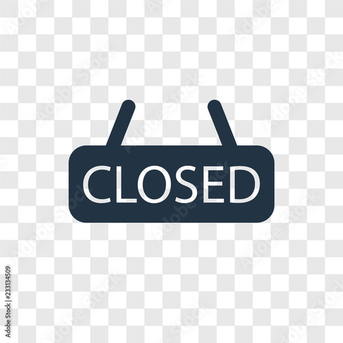 Closed vector icon isolated on transparent background, Closed transparency logo design