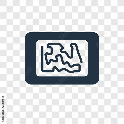 Map vector icon isolated on transparent background, Map transparency logo design