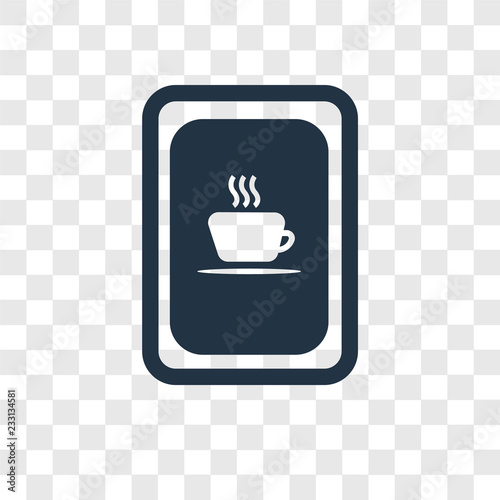 Cafe vector icon isolated on transparent background, Cafe transparency logo design