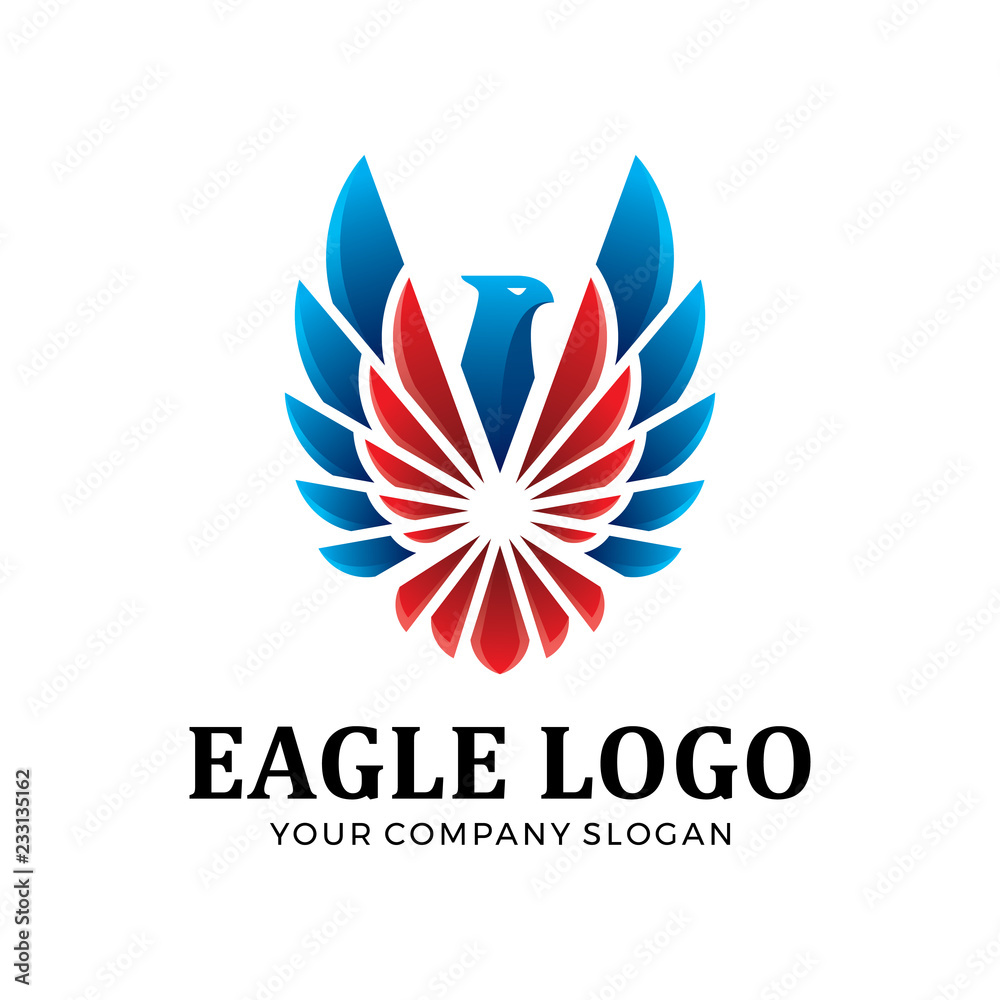 Obraz premium Eagle, falcon, bird logo design.