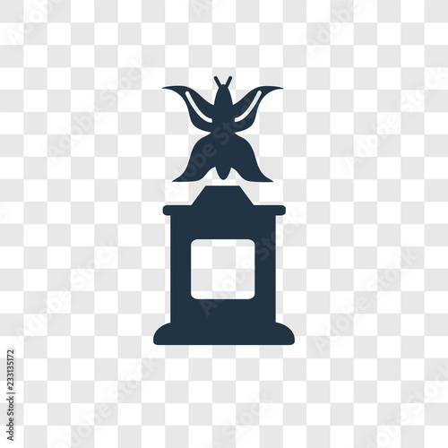 Butterfly vector icon isolated on transparent background, Butterfly transparency logo design