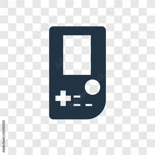 Game console vector icon isolated on transparent background, Game console transparency logo design