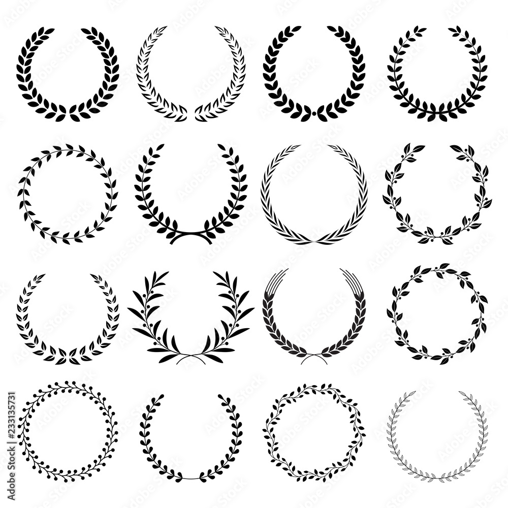Wreath frame vector illustrations. Wreath frame vector illustrations.