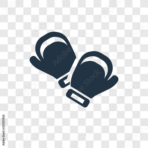 Boxing gloves vector icon isolated on transparent background, Boxing gloves transparency logo design