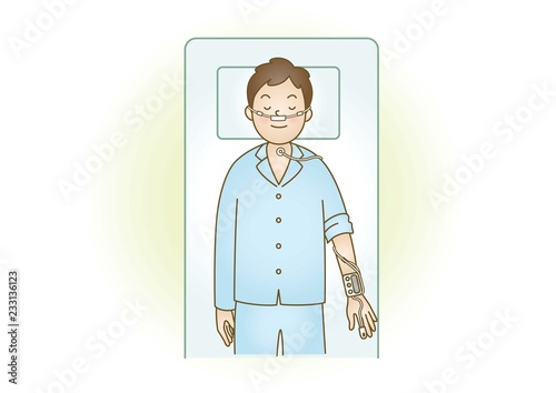 医療イラスト：睡眠時無呼吸症候群
