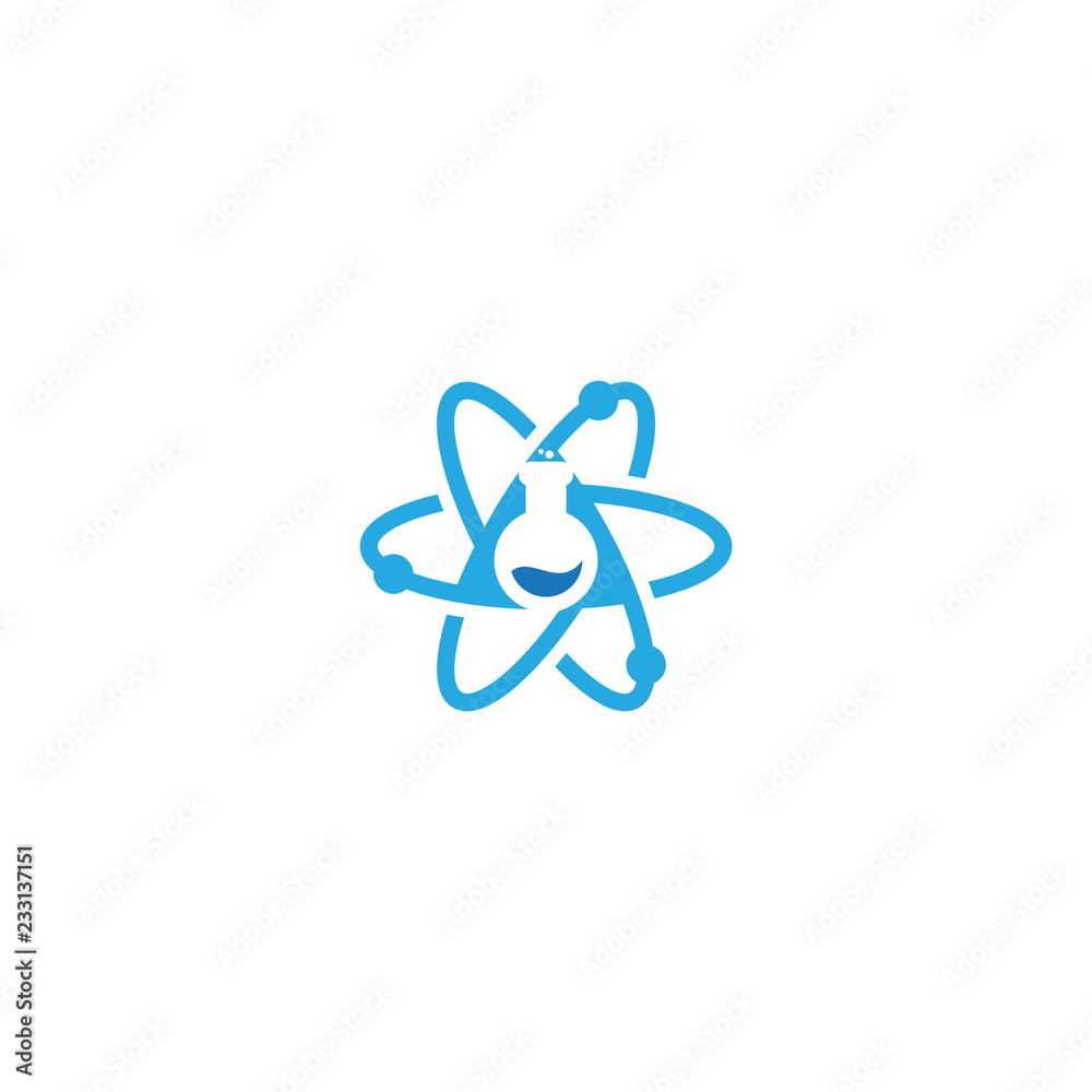 Science lab logo, atom lab logo vector design template Science lab logo, atom lab logo vector design template