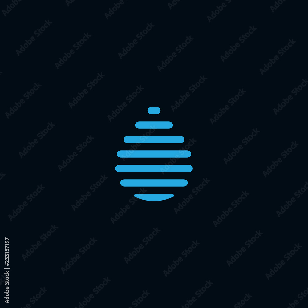 Water drop line logo vector design template Water drop line logo vector design template
