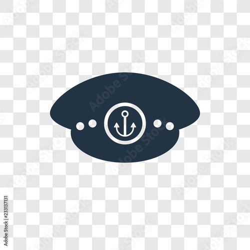 Sailor Hat vector icon isolated on transparent background, Sailor Hat transparency logo design