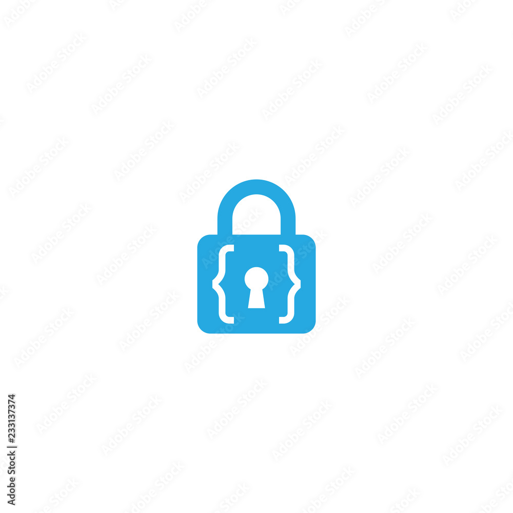 Lock code logo vector design template Lock code logo vector design template