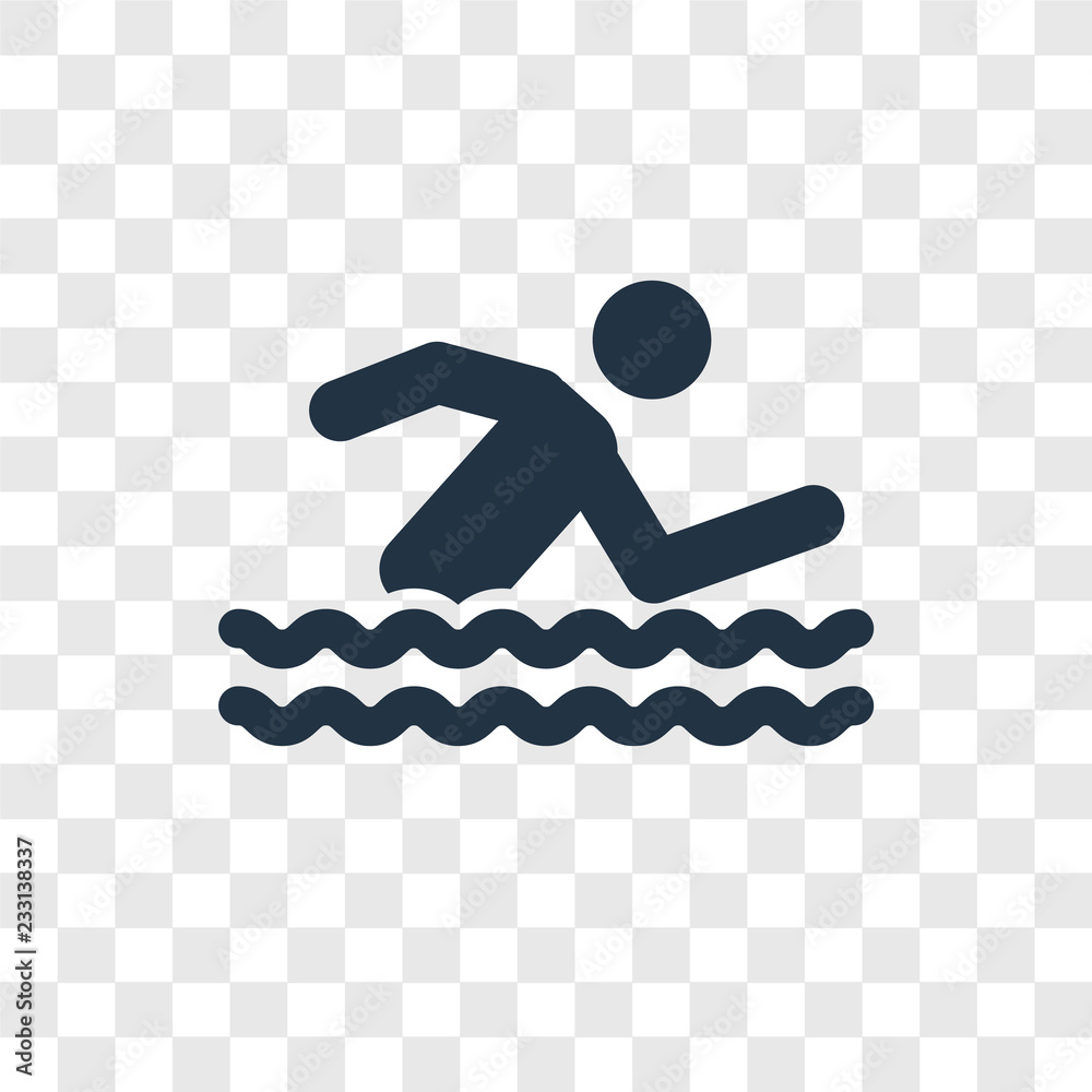 Swimmer vector icon isolated on transparent background, Swimmer transparency logo design Swimmer vector icon isolated on transparent background, Swimmer transparency logo design