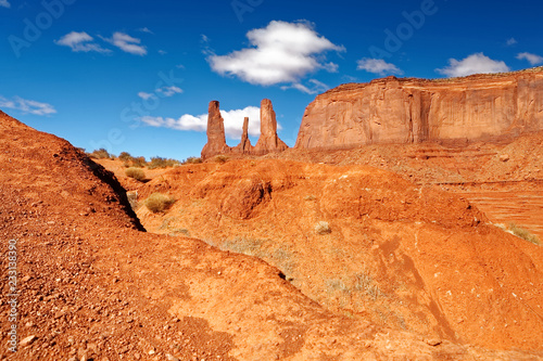 Three sisters, Monument Valley, Arizona / Utah / Navajo, USA 