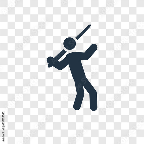 Javelin throw vector icon isolated on transparent background, Javelin throw transparency logo design