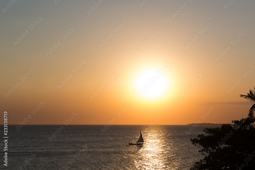 Sonnenuntergagn auf Sansibar
